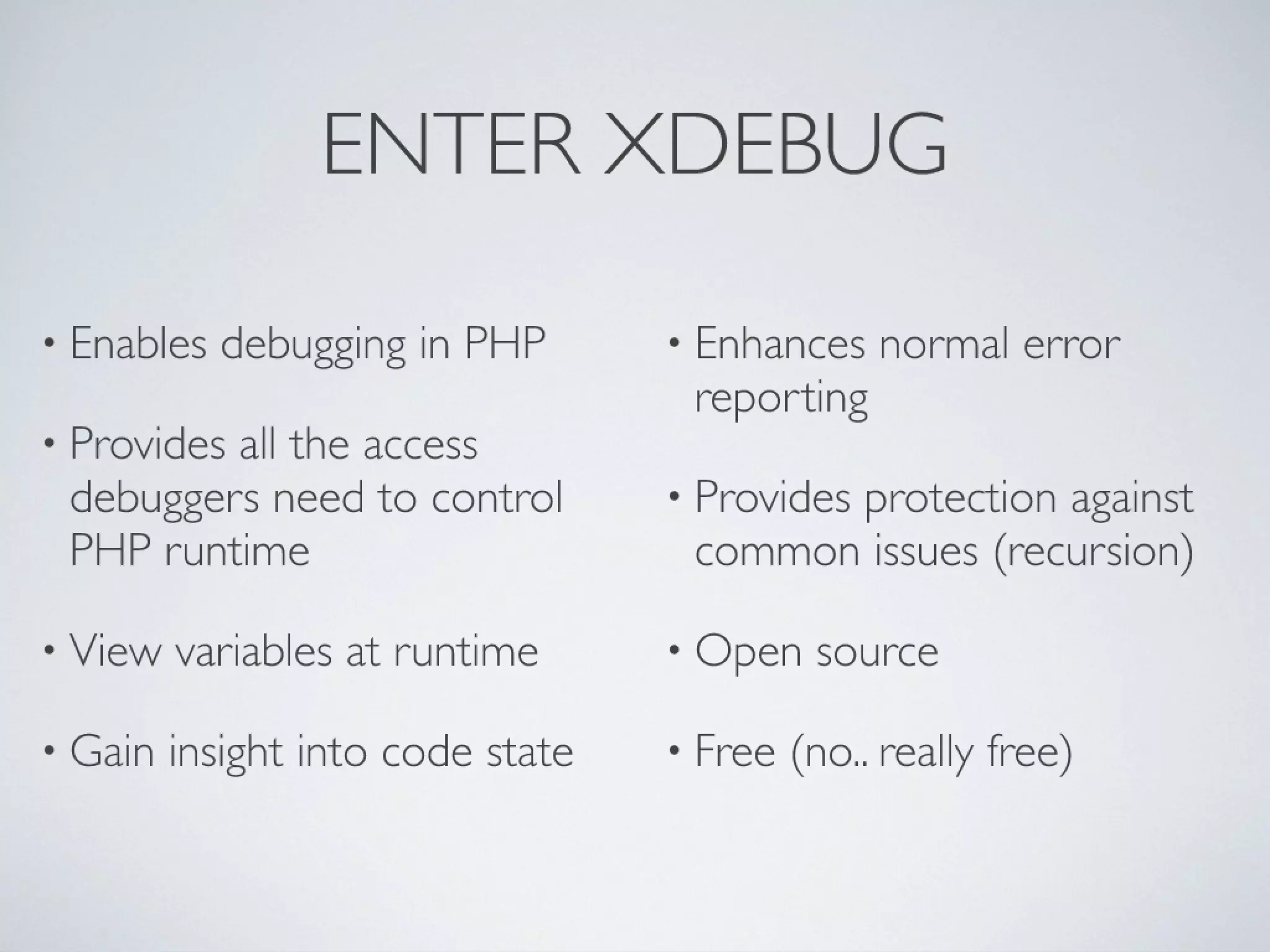 Debugging and Profiling PHP