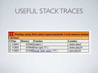 Debugging and Profiling PHP