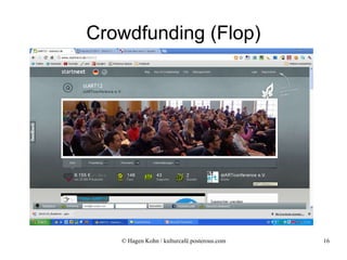 Crowdfunding (Flop)




   © Hagen Kohn / kulturcafé.posterous.com   16
 