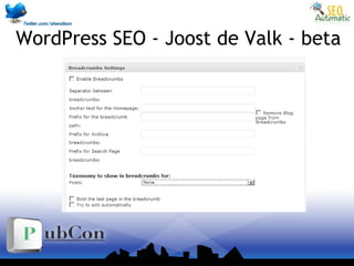 WordPress SEO - Joost de Valk - beta
 