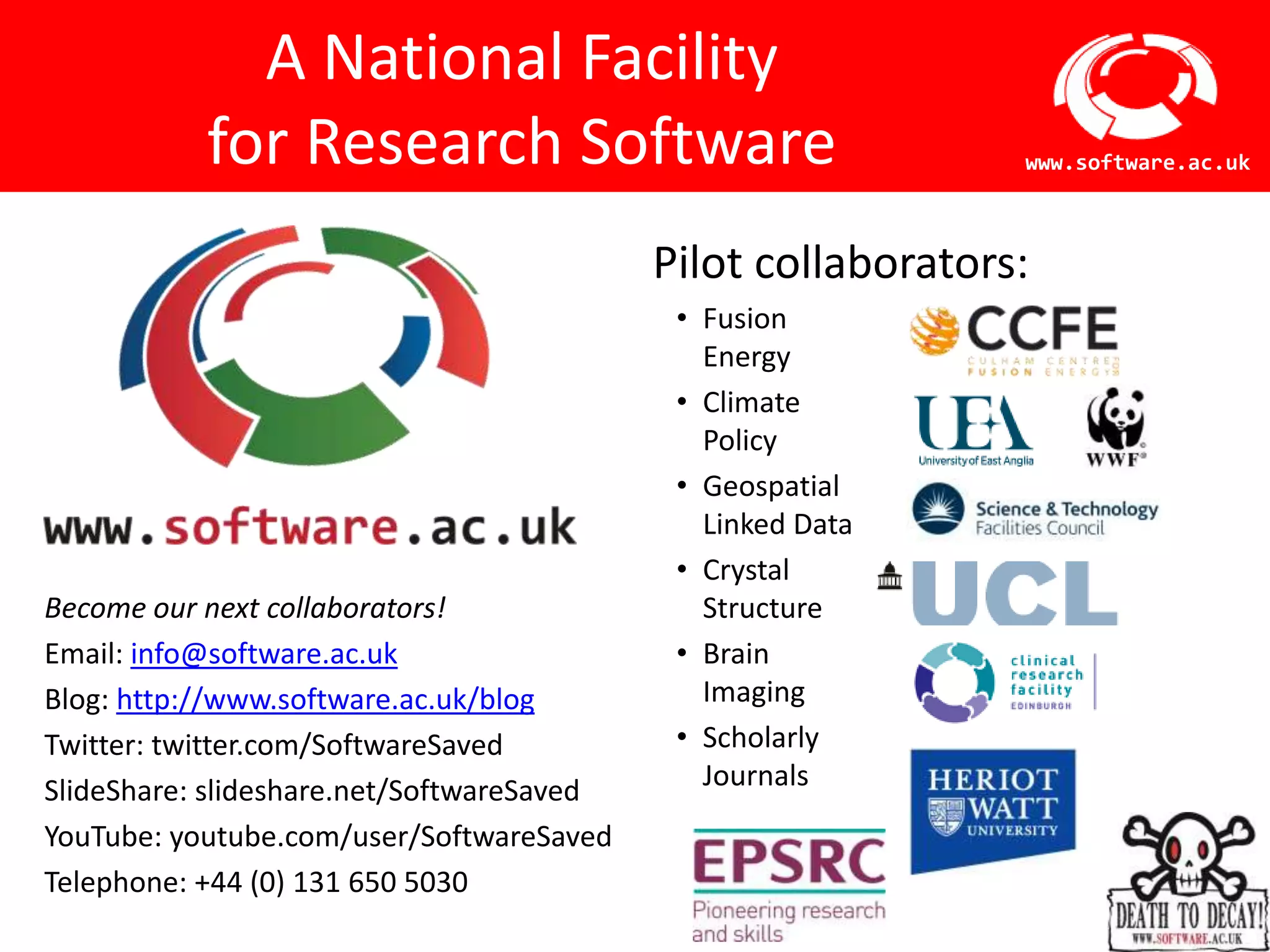 Case Study: NeISSEvaluate impact of traffic control measures over next 5/10/15 yearsAccess baseline demographic data about the cityExecute simulation of traffic  system and populationVisualise simulation outputsAugment with new forms of dataRun dynamic models to assess future patterns (congestion, health, social inequality)