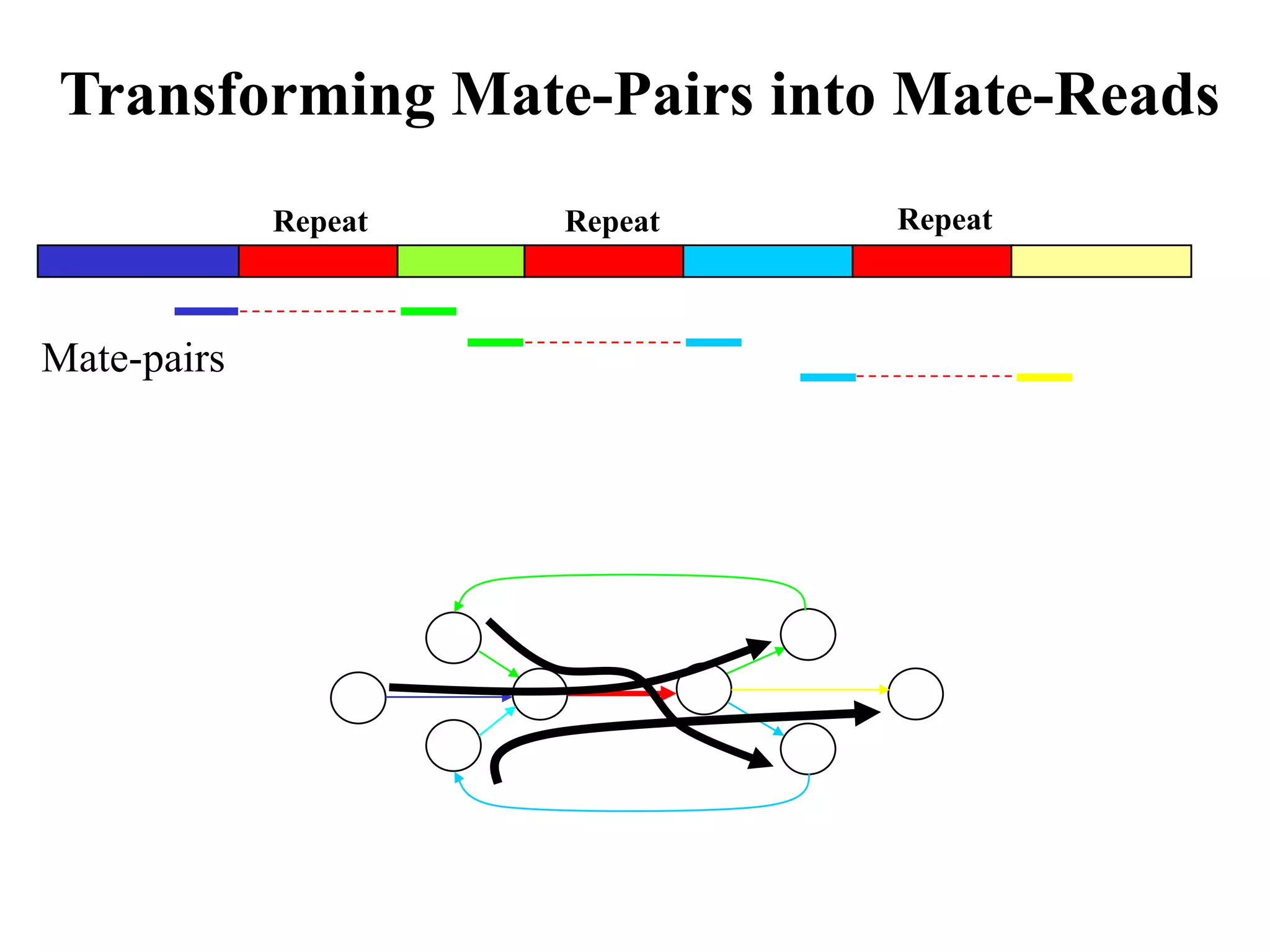Transforming Mate-Pairs into Mate-Reads
             Repeat   Repeat   Repeat



Mate-pairs
 