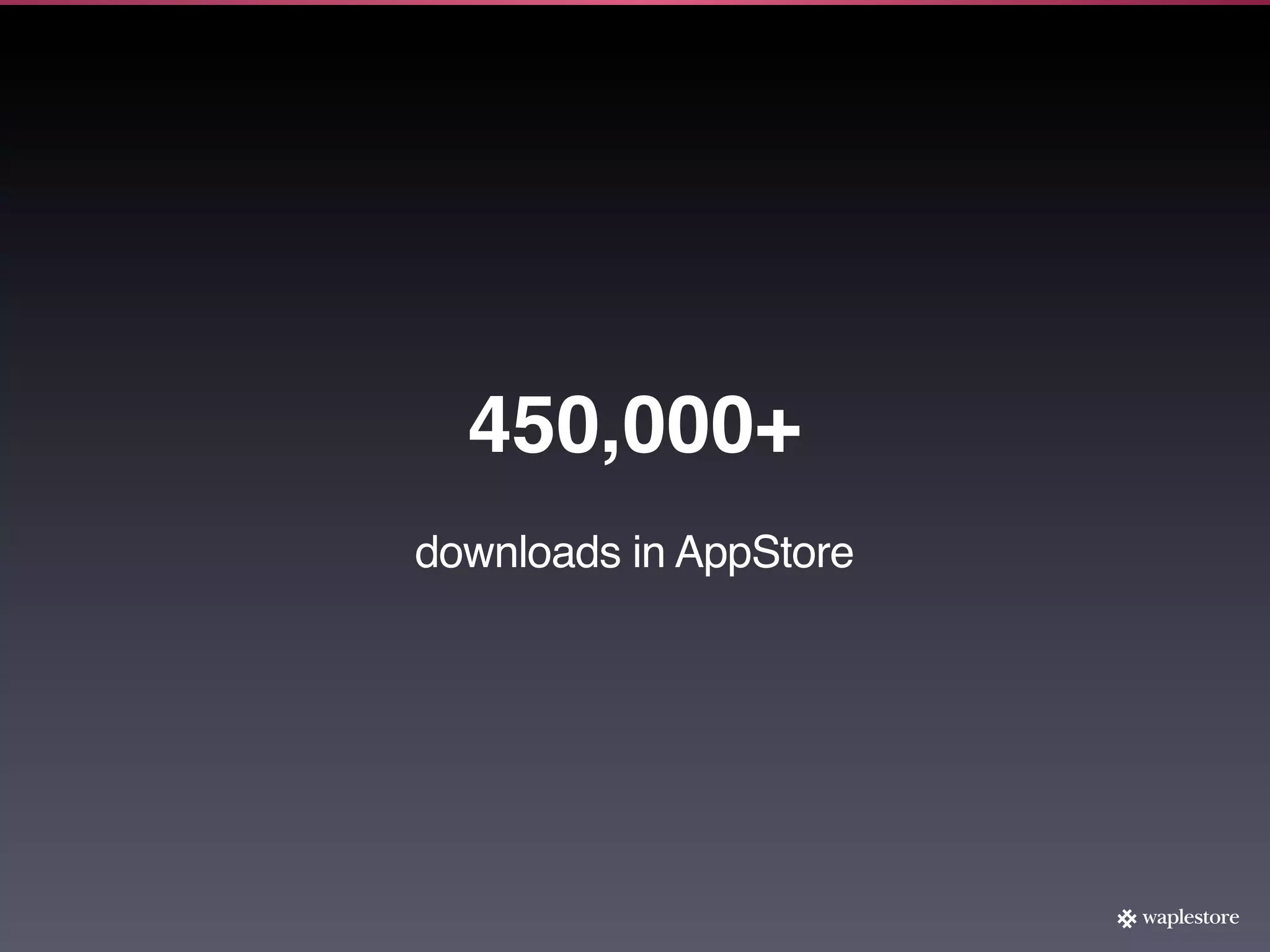 450,000+
downloads in AppStore
 