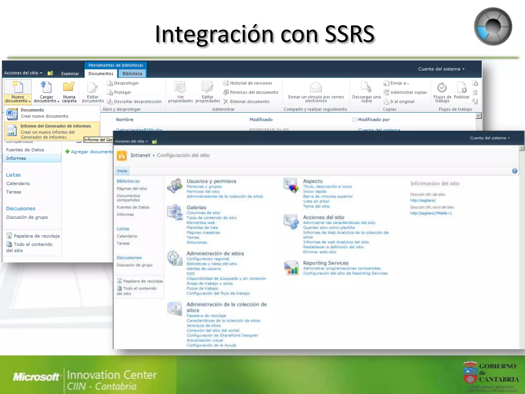 Integración con SSRS
 