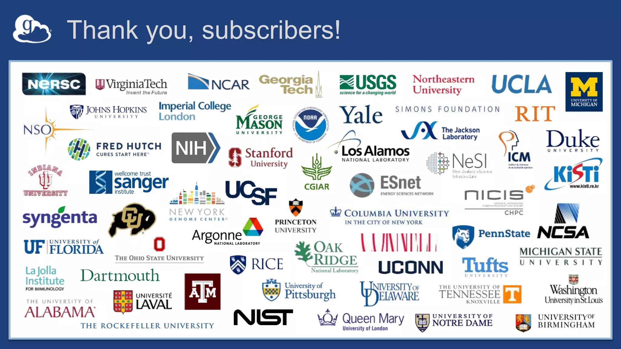 Thank you, subscribers!
 