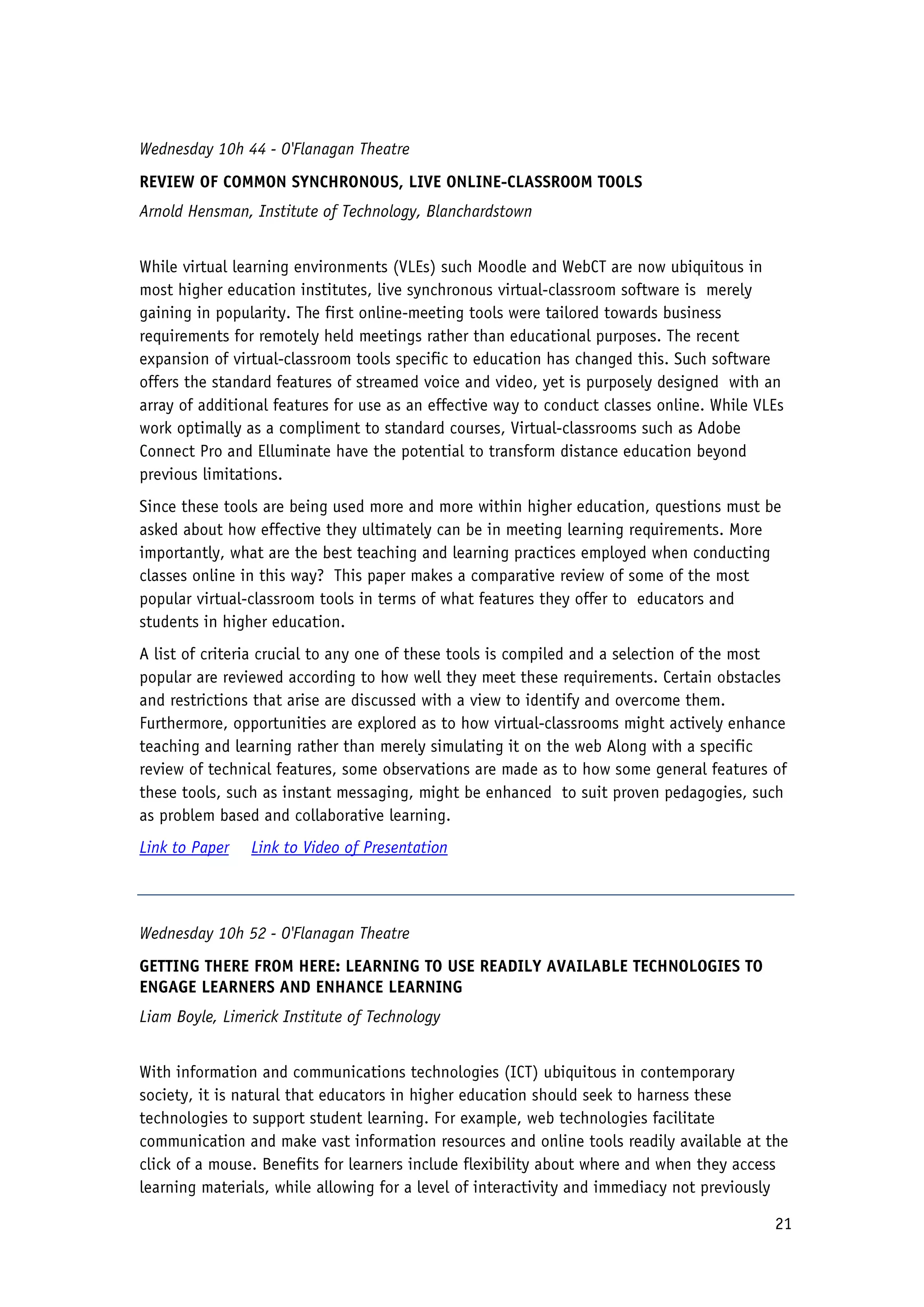 2010 Conference Proceedings - Flexible Learning