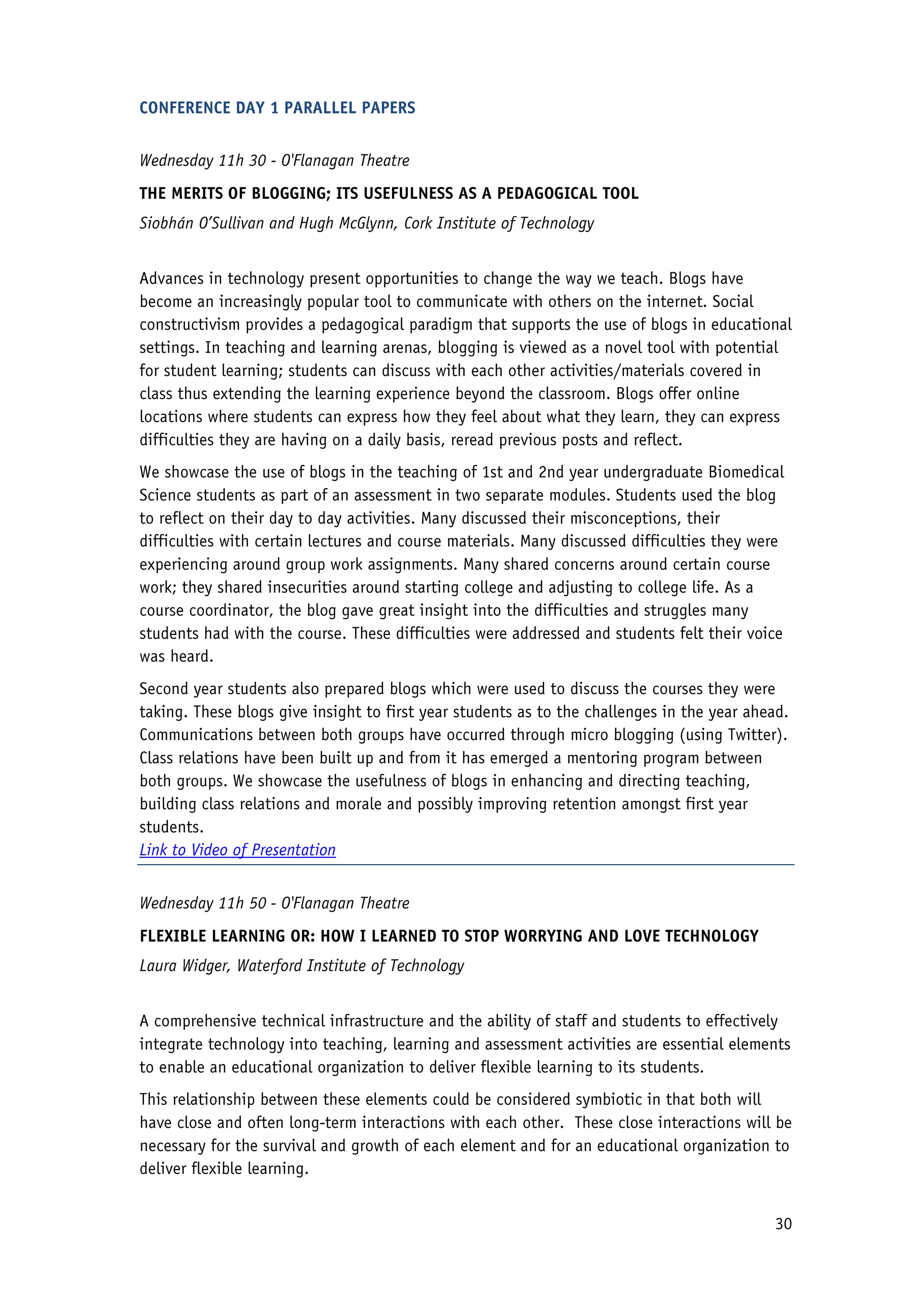 2010 Conference Proceedings - Flexible Learning