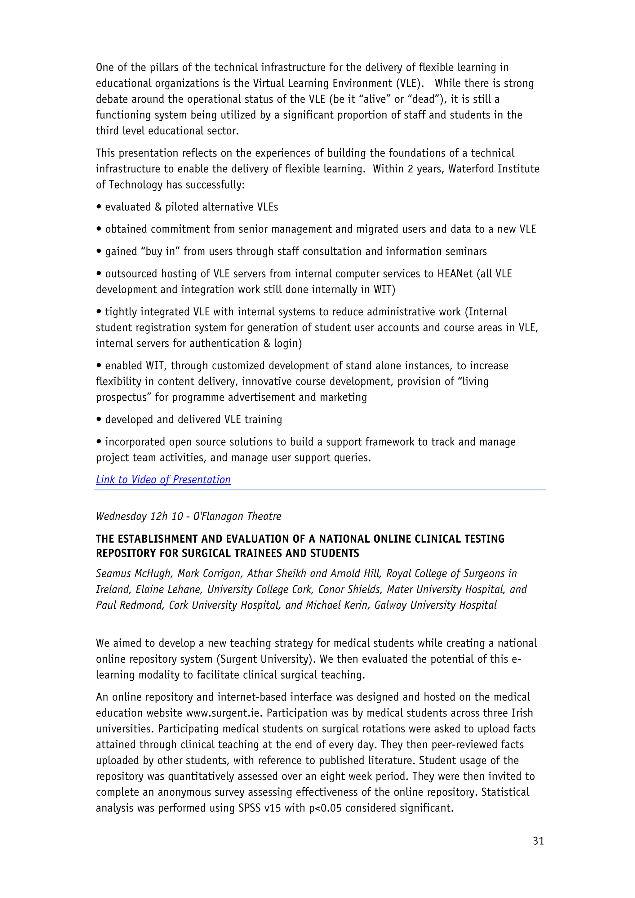 2010 Conference Proceedings - Flexible Learning