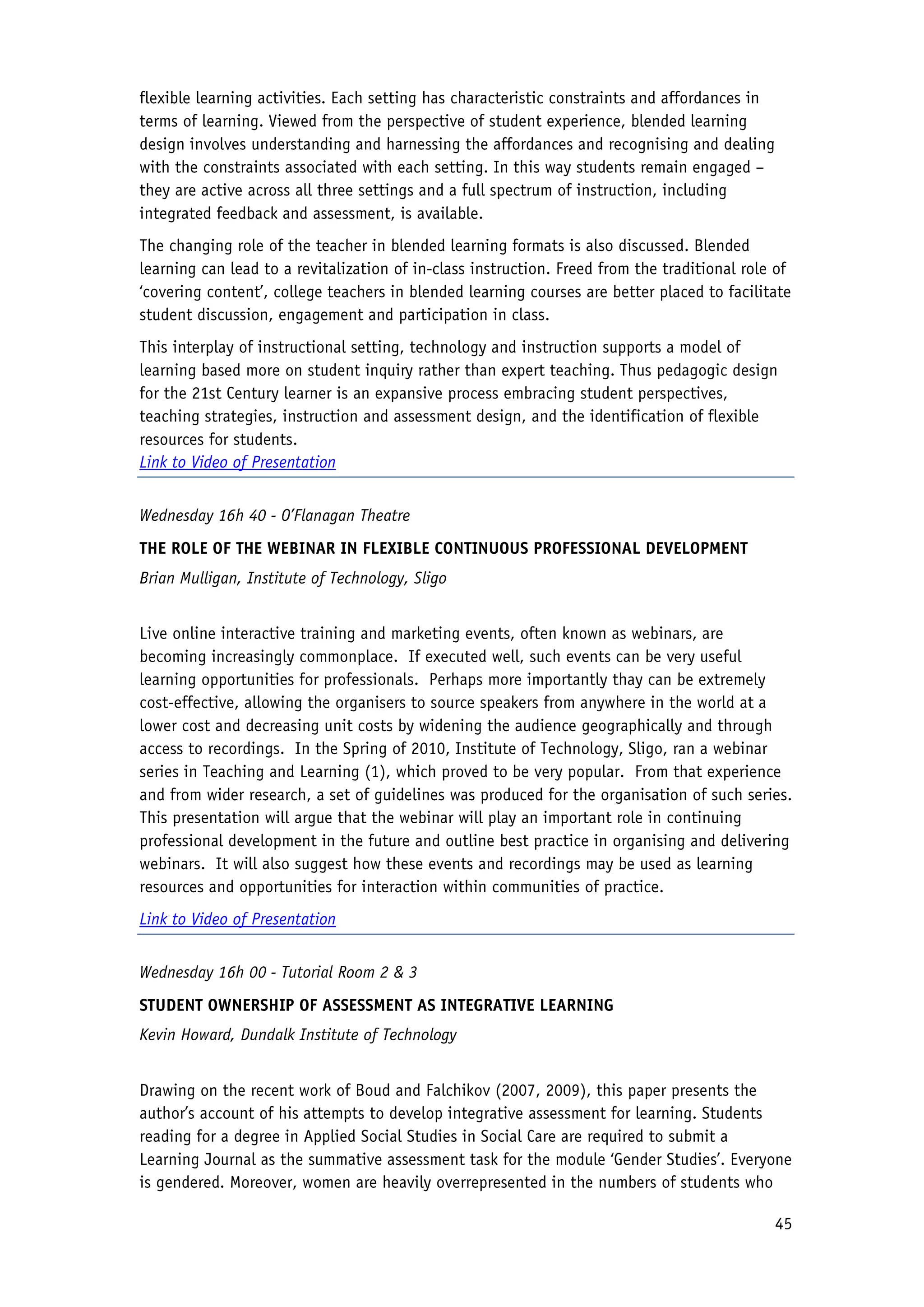 2010 Conference Proceedings - Flexible Learning