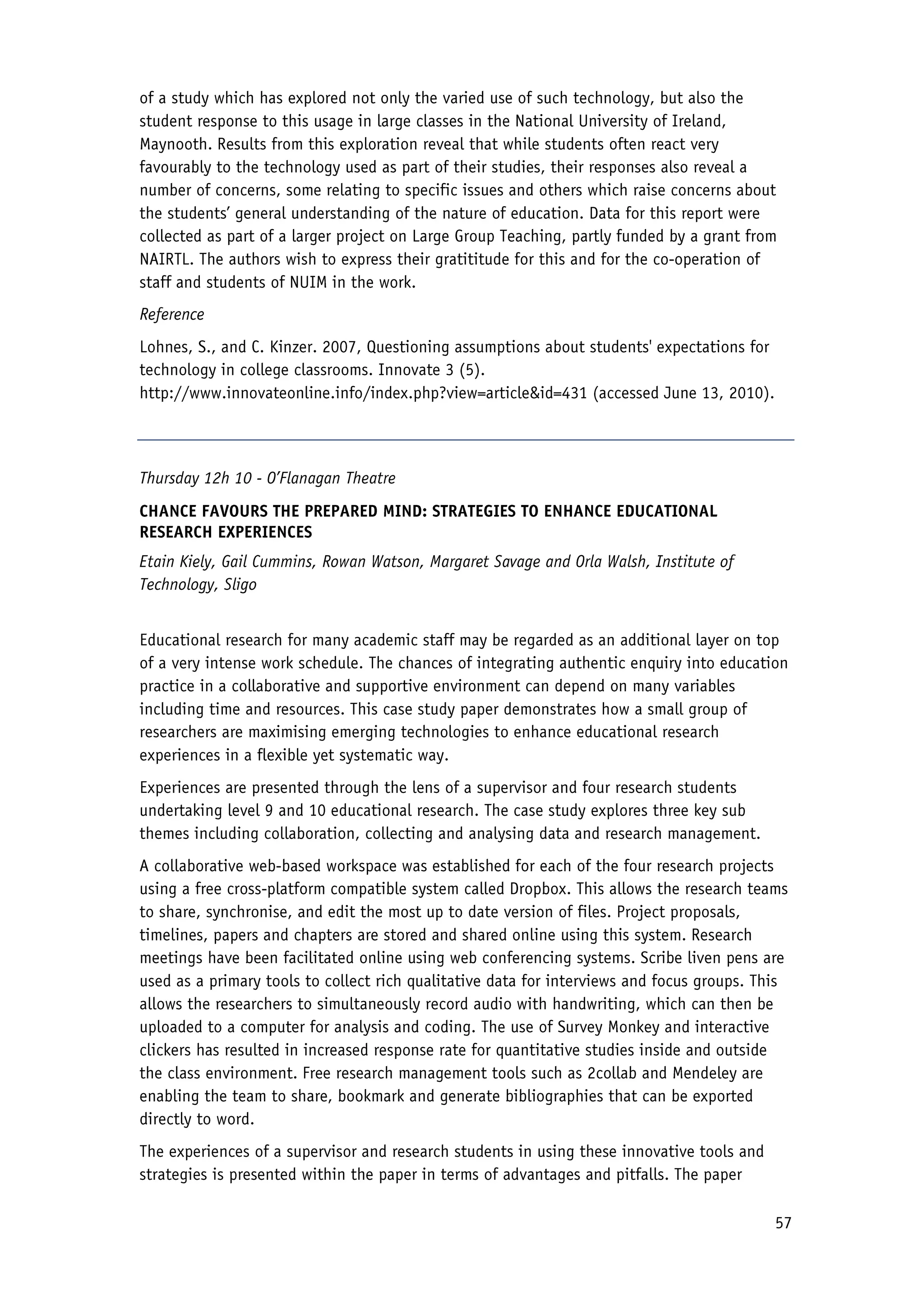 2010 Conference Proceedings - Flexible Learning