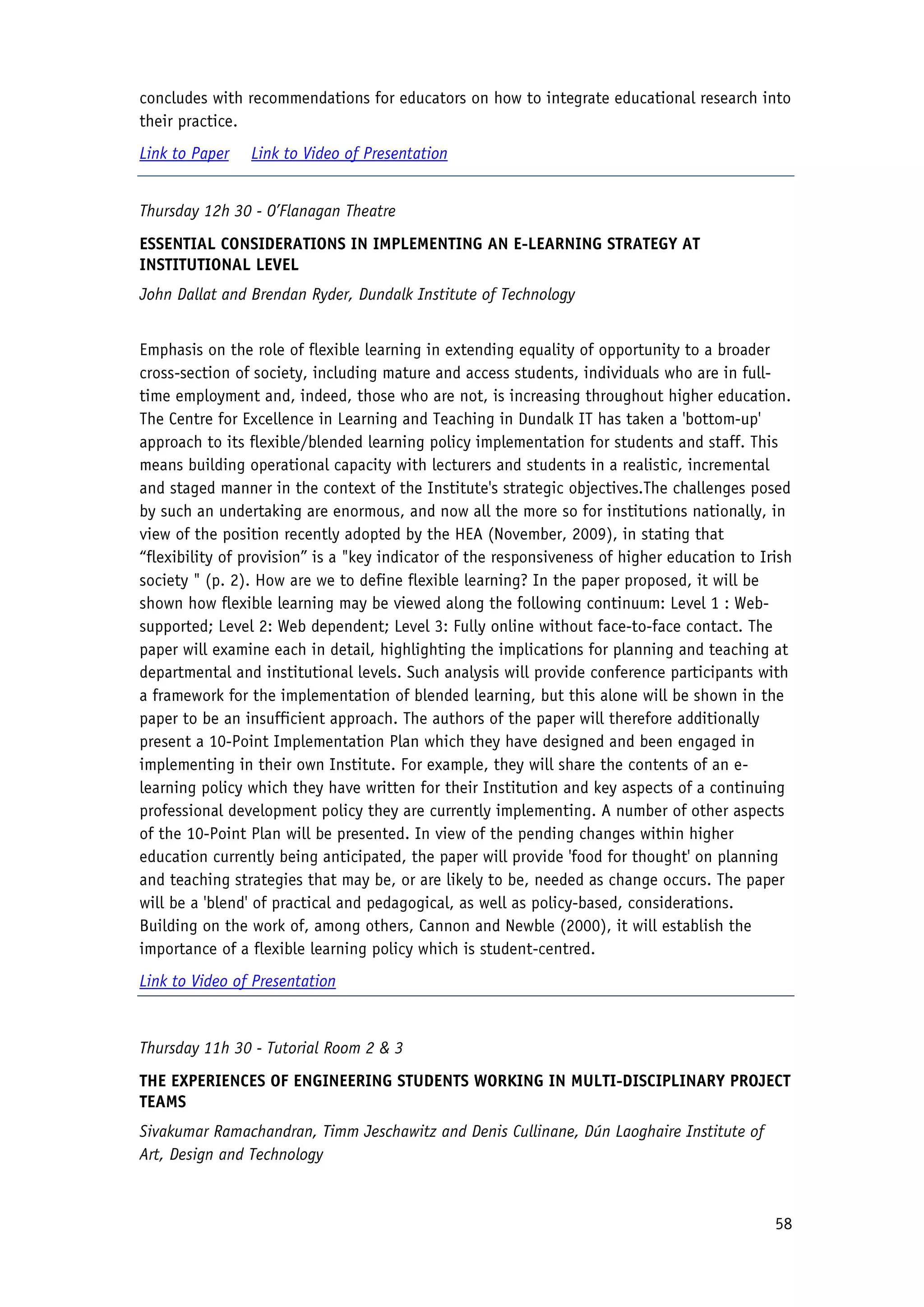 2010 Conference Proceedings - Flexible Learning