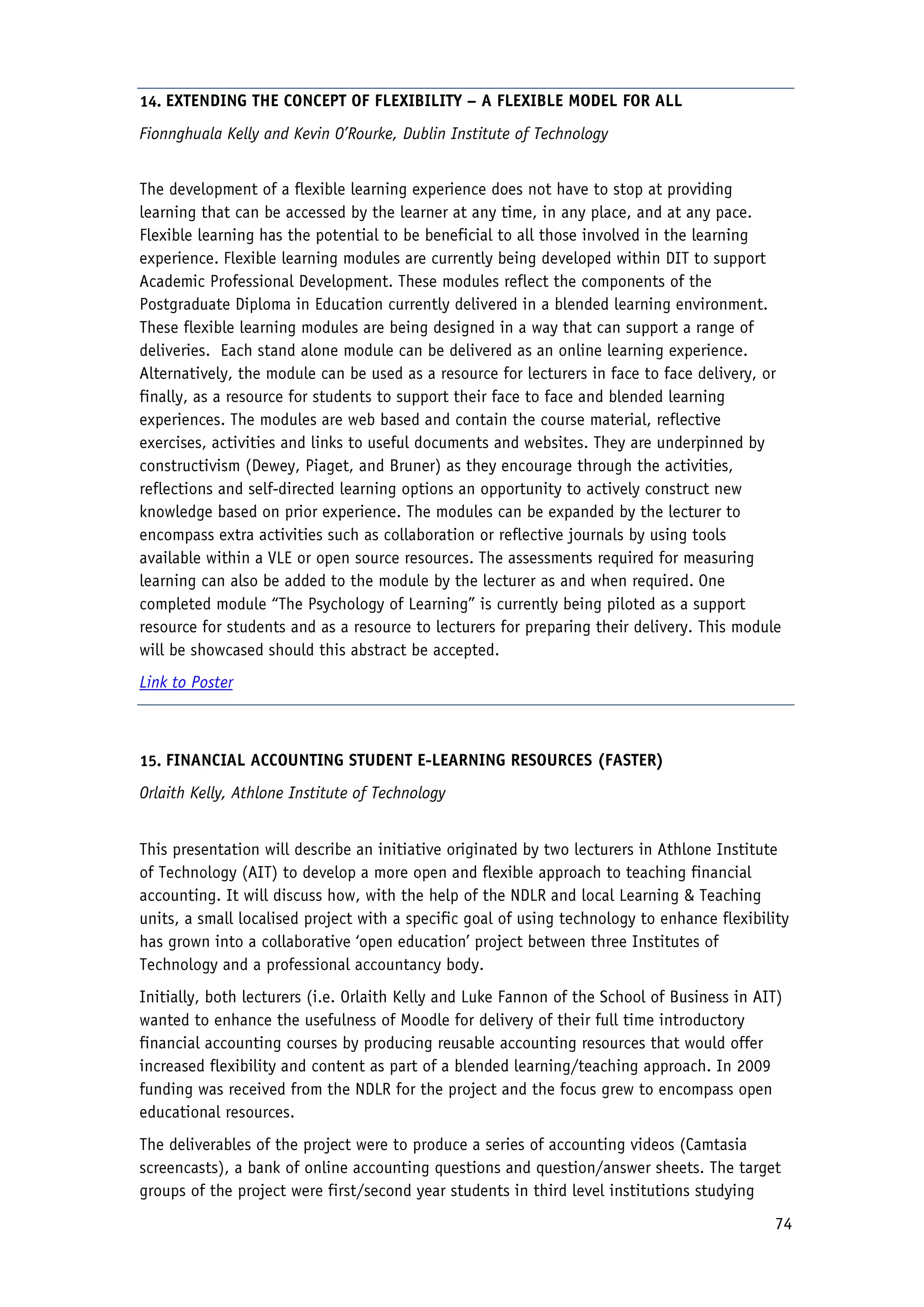 2010 Conference Proceedings - Flexible Learning