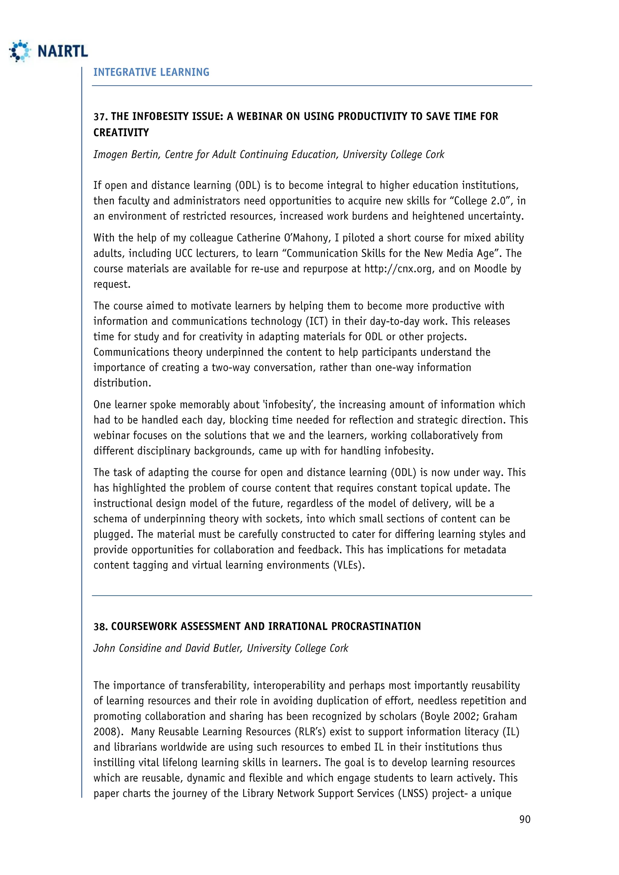 2010 Conference Proceedings - Flexible Learning