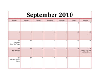 2010 2011 Calendar | PPT