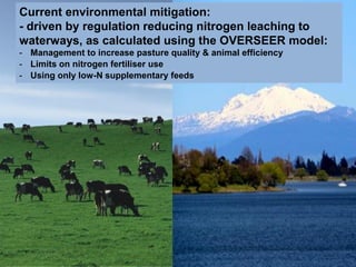 New Zealand dairy sector greenhouse gas emissions: current and future reductions