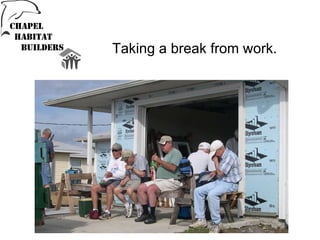 Taking a break from work. 