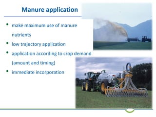 Reduction of GHG and nitrogen emissions from dairy production systems