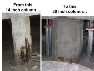 From this  14 inch column … To this 30 inch column… 