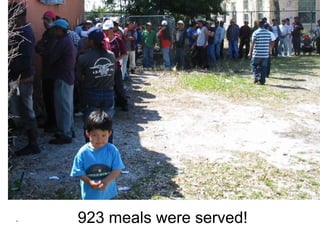923 meals were served! . . . 