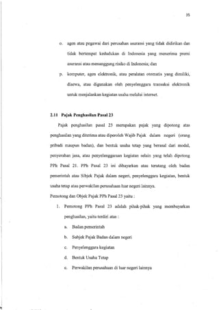 PERLAKUAN AKUNTANSI ATAS ATAS PEMUNGUTAN PPH PASAL 23 SEBAGAI WAPU DALAM UPAYA MEMENUHI KEPATUHAN KETENTUAN PERPAJAKAN 