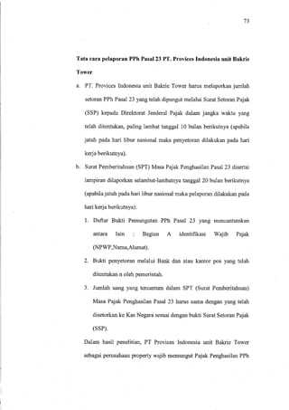 PERLAKUAN AKUNTANSI ATAS ATAS PEMUNGUTAN PPH PASAL 23 SEBAGAI WAPU DALAM UPAYA MEMENUHI KEPATUHAN KETENTUAN PERPAJAKAN 