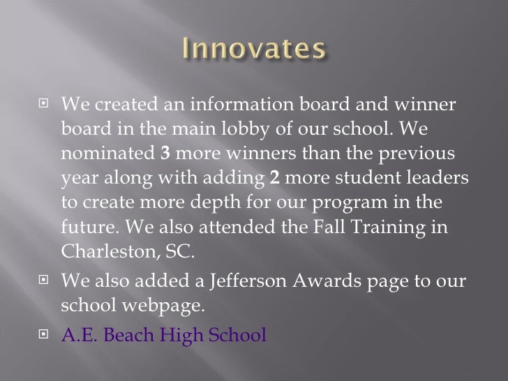 Used Car Dealerships In Savannah Ga >> Alfred E. Beach High School - 2010 Jefferson Awards ... Used Car Dealerships In Savannah Ga >> Alfred E. Beach High School - 2010 Jefferson Awards ...