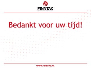 Bedankt voor uw tijd!
 