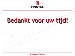 Bedankt voor uw tijd! 