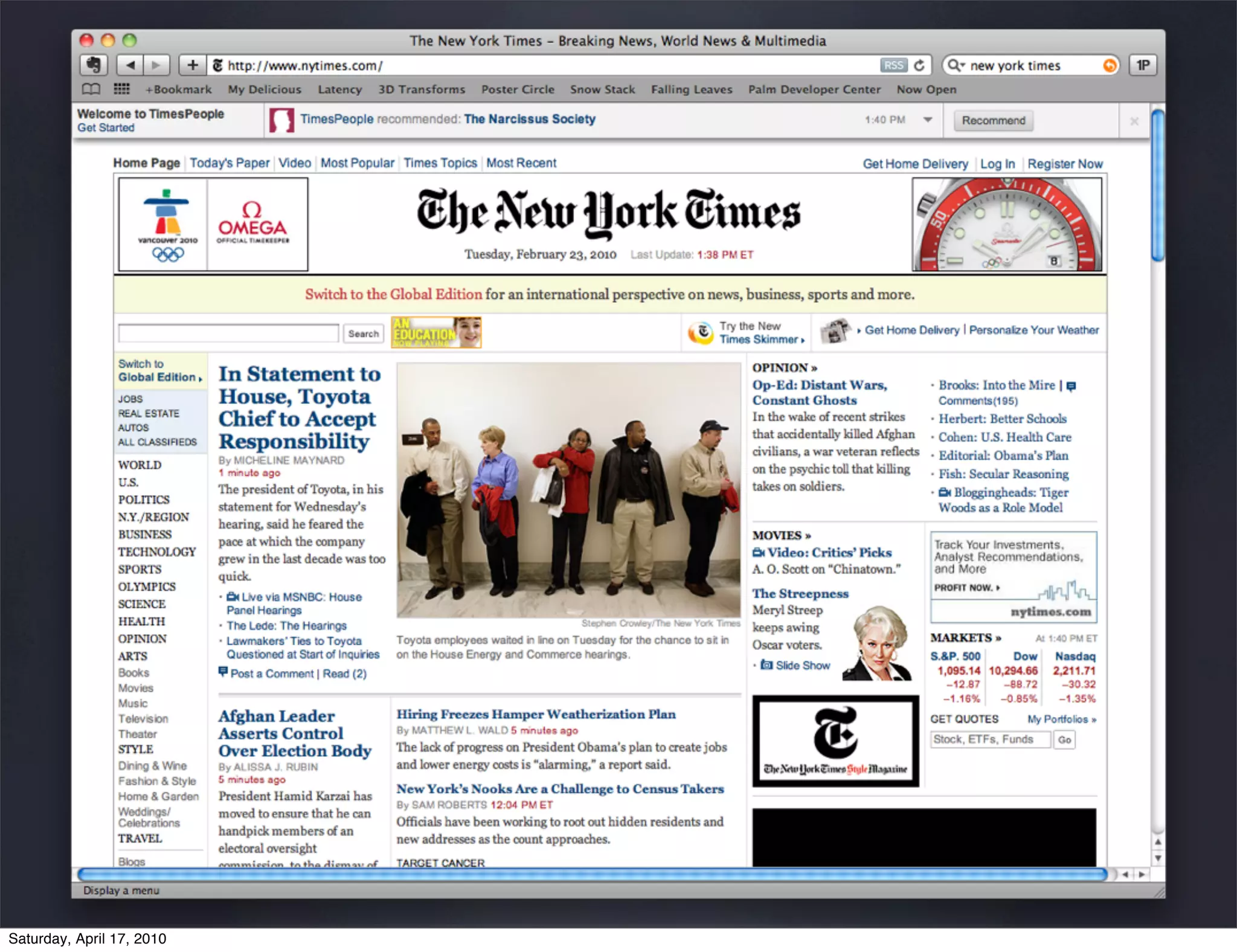 Saturday, April 17, 2010
 