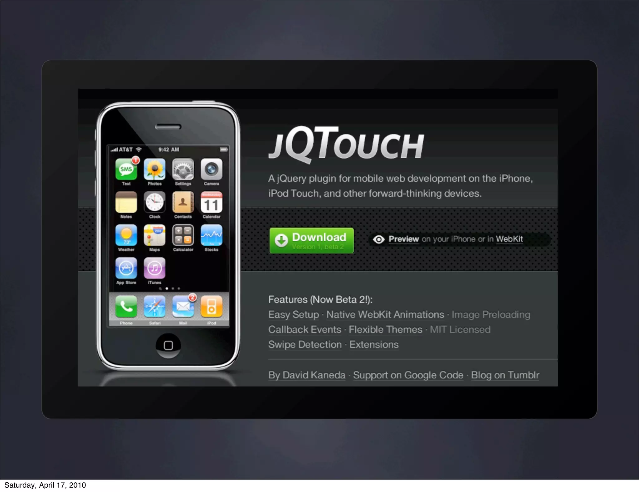 Saturday, April 17, 2010
 