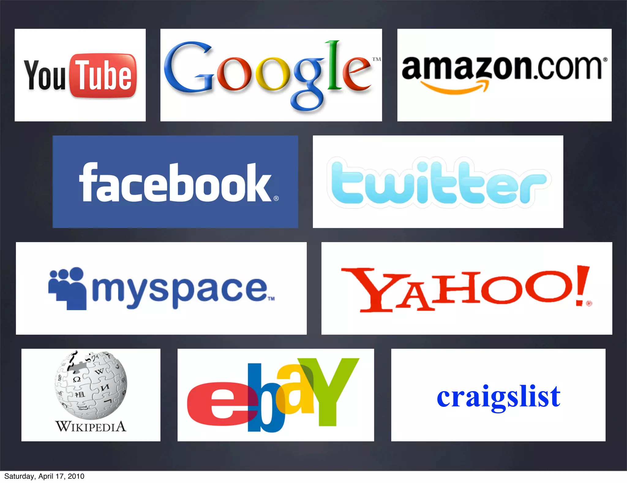 craigslist

Saturday, April 17, 2010
 