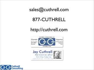 sales@cuthrell.com
877-CUTHRELL
http://cuthrell.com
 