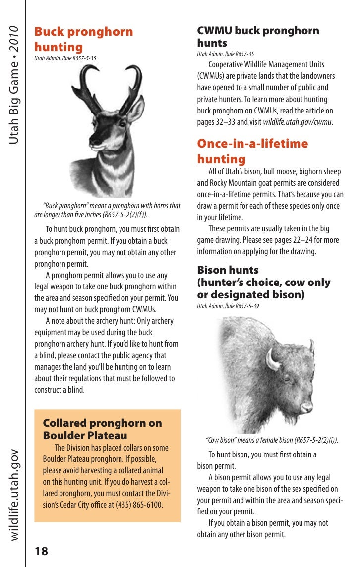 2010 Utah Big Game Guidebook