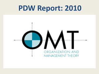 PDW Report: 2010
 