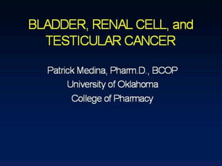 Bladder, Renal, and Testicular Cancer