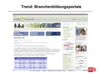 Trend: Branchenbildungsportale 
