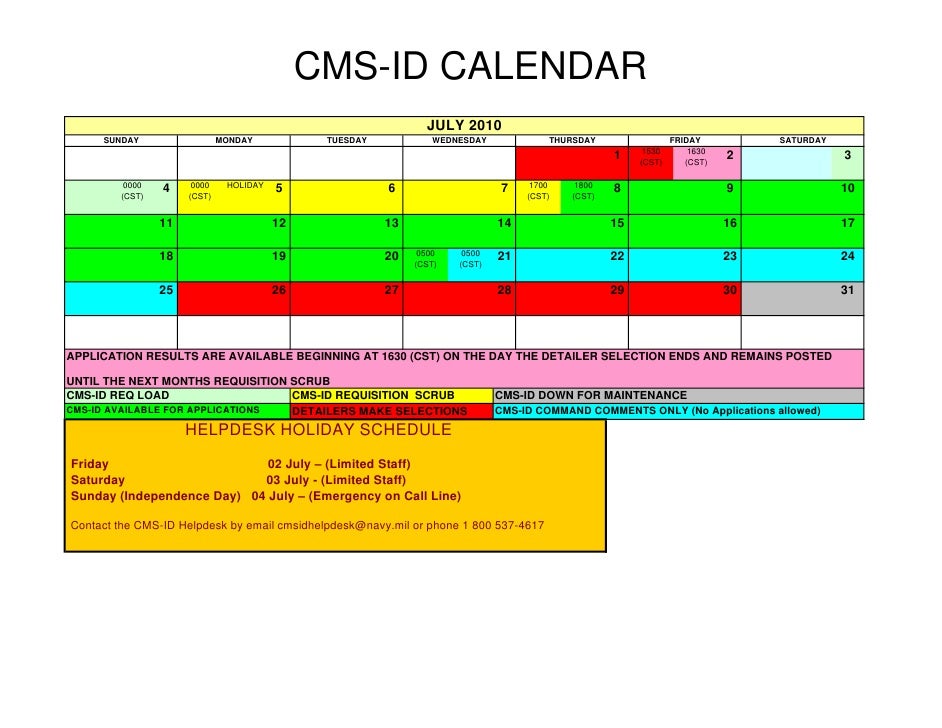 2010 CMSID schedule calendar_style
