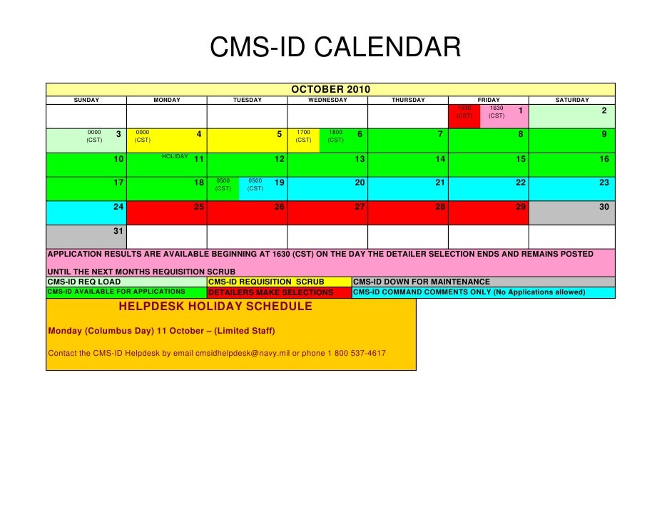 2010 CMSID schedule calendar_style