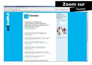Zoom sur
    Twitter




              13
 