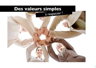 Des valeurs simples
            à respecter !




                            18
 