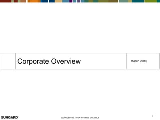 Corporate Overview  March 2010 
