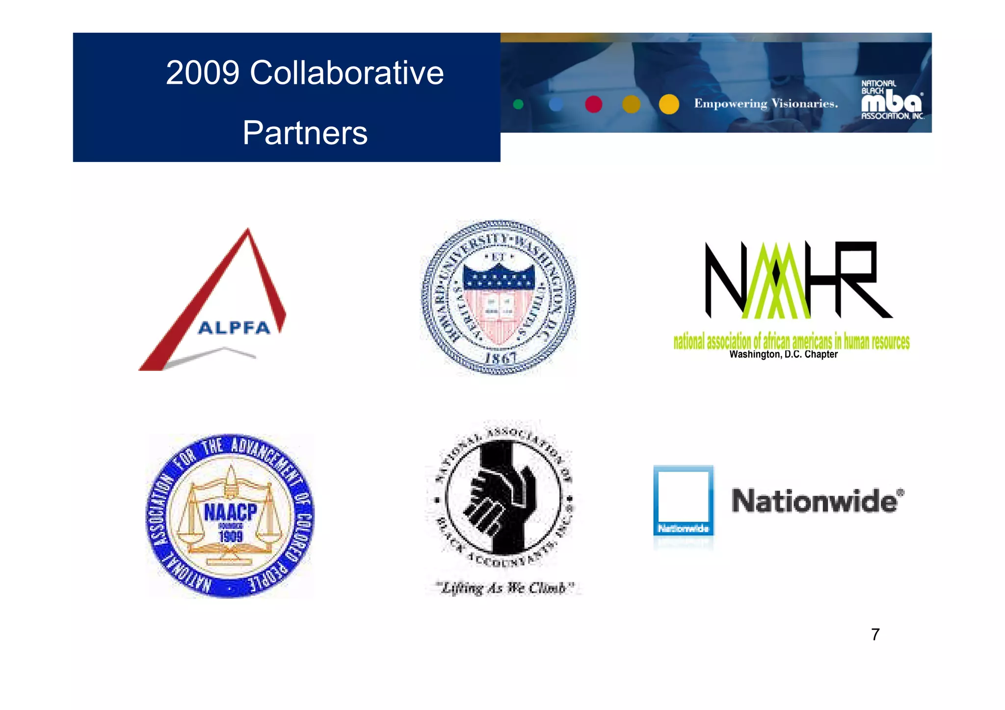 2009 Collaborative
    Partners




                     Washington, D.C. Chapter




                                                7
 