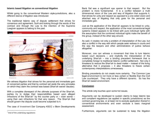 Traditional Litigation Shariah and conventional law of contracts : friendly neighbors ? | PDF