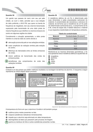 FRQÀLWR PLOLWDU FXMD FREHUWXUD MRUQDOtVWLFD
C ampliação dos protecionismos alfandegários.                                                     XWLOL]RX HP JUDQGH HVFDOD D IRWRJUD¿D H D WHOHYLVmR 8P
D H[SDQVmR GDV iUHDV XUEDQDV GR LQWHULRU                                                         GRV SDSpLV H[HUFLGRV SHORV PHLRV GH FRPXQLFDomR QD
E HYROXomR GRV ÀX[RV SRSXODFLRQDLV                                                               cobertura dessa guerra, evidenciado pela foto, foi

Questão 34                                                                                        A demonstrar DV GLIHUHQoDV FXOWXUDLV H[LVWHQWHV HQWUH
                                                                                                    norte-americanos e vietnamitas.
1R VpFXOR ;; R WUDQVSorte rodoviário e a aviação civil
aceleraram o intercâmbio de pessoas e mercadorias,                                                B defender a necessidade de intervenções armadas
                                                                                                    em países comunistas.
fazendo com que as distâncias e a percepção subjetiva das
mesmas se reduzissem constantemente. É possível apontar                                           C denunciar os abusos cometidos pela intervenção
uma tendência de universalização em vários campos, por                                              militar norte-americana.
H[HPSOR QD JOREDOL]DomR GD HFRQRPLD QR DUPDPHQWLVPR                                             D divulgar valores que questionavam as ações do
nuclear, na manipulação genética, entre outros.                                                     governo vietnamita.
               HABERMAS, J. $ FRQVWHODomR SyVQDFLRQDO ensaios políticos. São Paulo:             E revelar a superioridade militar dos Estados Unidos
                                                     Littera Mundi, 2001 (adaptado).
                                                                                                    da América.
                                                                                                                       CH - 1º dia | Caderno 1 - AZUL - Página 10
 