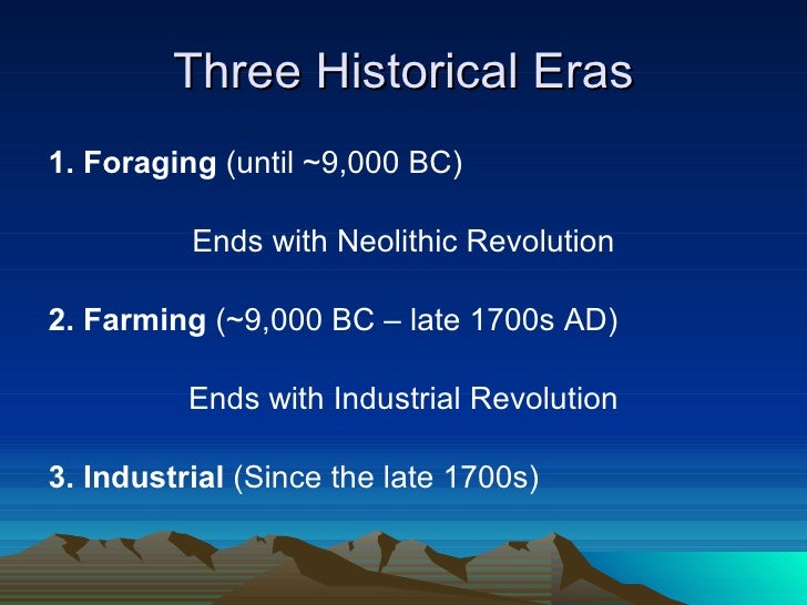 Eras of world history