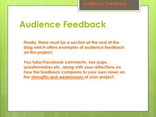 Q 7Main TaskBasic Prelim Task7. Looking back at your preliminary task, what do you feel you have learnt in the progression from it to full product?Using comparative screen grabs from both the preliminary and the main product, show how your technical and creative skills have developed over the course. Concentrate on editing and camerawork.  Grab some frames from both tasks and put them on the blog and show what you know about shot types, edit terms and techniques.Make sure you mention the 180 degree rule, match on action and shot/reverse shot