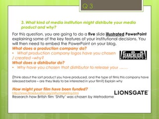 Q 22. How does your product represent particular social groups?Pick a key character from your opening. Take a screen grab of a reasonable sized image of them. Think of one or more characters from other films with some similarity to them (but maybe some differences too), find an image on the web of that/those characters and grab it as well.for example, if you have a lonely teen character look for other lonely teens from existing films to compare them withExample commentary"The postures of both men are similar in the sense that they’ve both got their hands in their pockets. They also share similar facial expressions – both serious and staring straight at the camera, although Andrew’s eyes are hidden by his aviator sunglasses. In addition to this, both men are wearing similar costumes – jeans and a t-shirt layered with a shirt on top. As well as this, the background setting is very similar – both pictures were taken outside on a field with trees in the distance. However, the lighting used in the photos is different with one displaying a much brighter blue sky and the other a more overcast grey outlook. Also, they have different hairstyles – Andrew’s is longer, darker and covering his face more, whereas the man from Rinoa has shorter, lighter gelled up hair. Overall I think that these elements of the photos represent a normal young social group and that my magazine reflects this throughout – the people featured in my magazine are quite normal looking – there’s nothing extreme or obscure about their appearances”