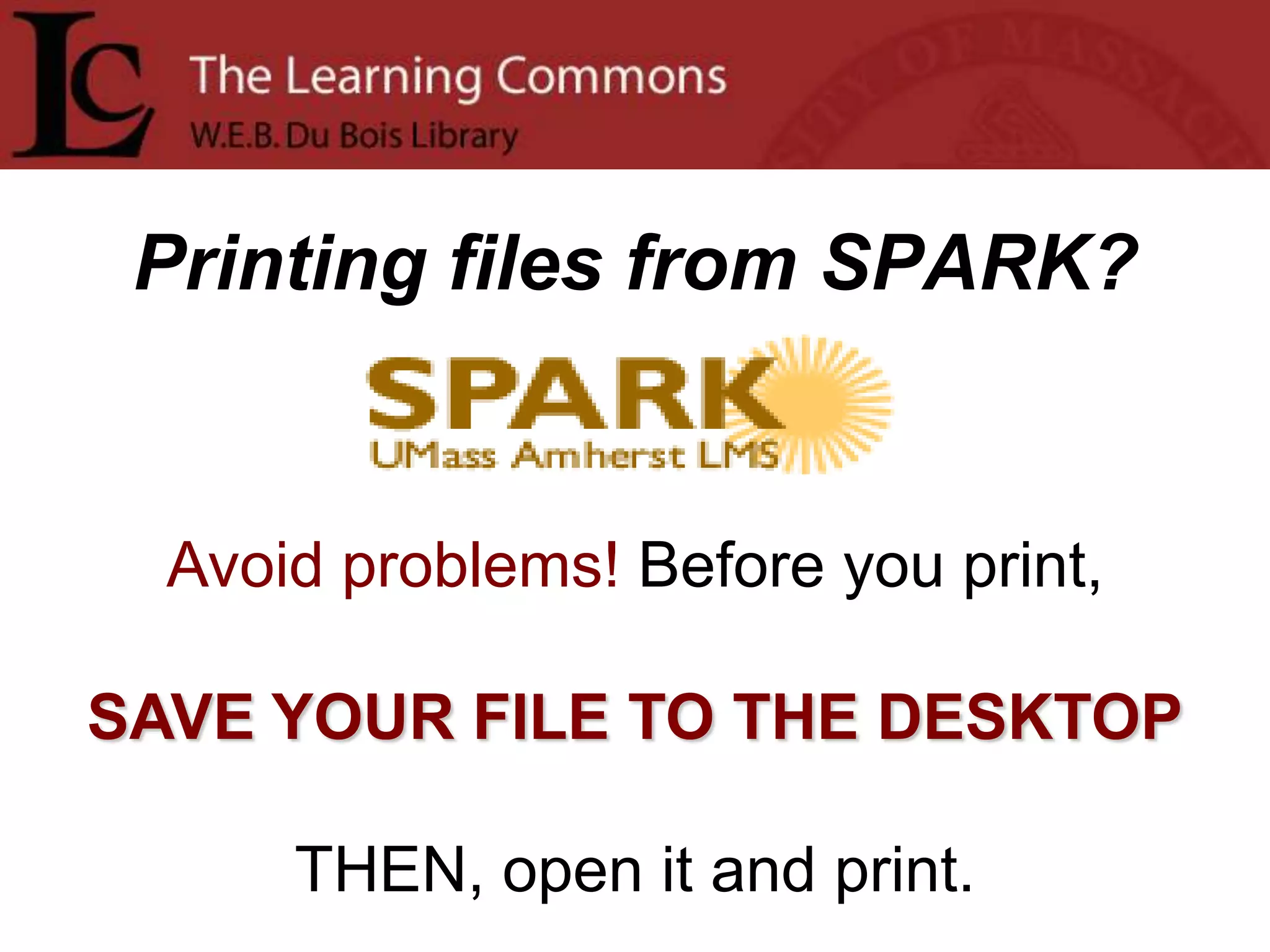 Too many databases? Not sure where to start? Don’t be overwhelmed—use a Research Guide! A team of 18 librarians has created over 80 new subject research guides for various topics. These are designed to be convenient and relevant to students and faculty doing research, and can be embedded in SPARK. You can find them at http://www.library.umass.edu/subject  or just use the link on the homepage. 