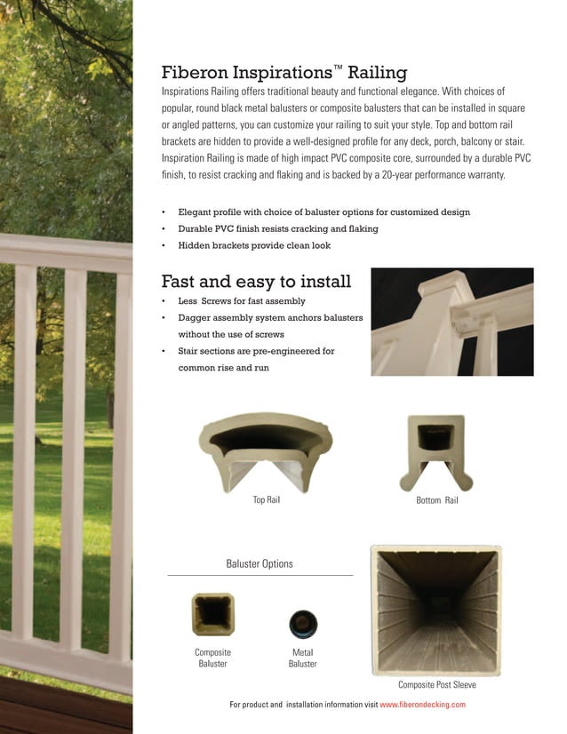 2010 fiberon decking railing brochure PDF