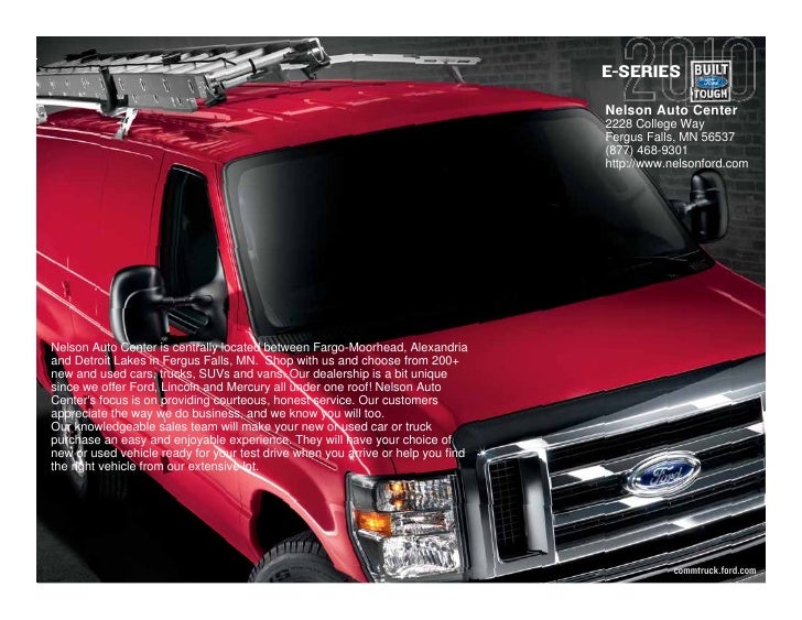 2010 Ford ESeries Nelson Auto Center Fergus Falls MN